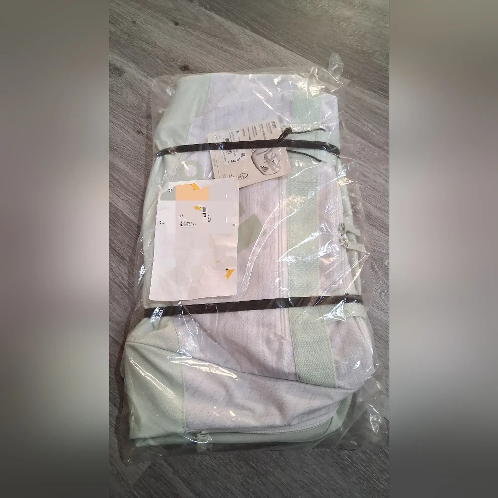 Mint Green and White Backpack